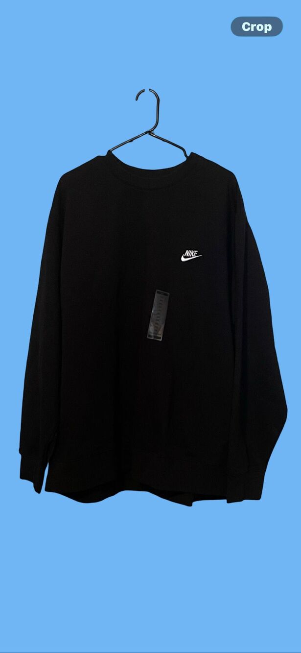 New Nike Black Sportswear Club Fleece Oversized Crew Neck Sweatshirt Size 3XL